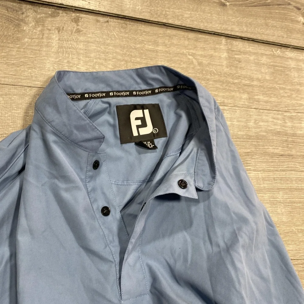FootJoy Jacket Mens Large‎ Blue Snap Pullover Golf Windbreaker Lightweight
